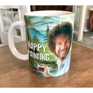 Bob Ross Happy Painting Graphic Ceramic Coffee‎ Mug White Multicolor 11oz Cup